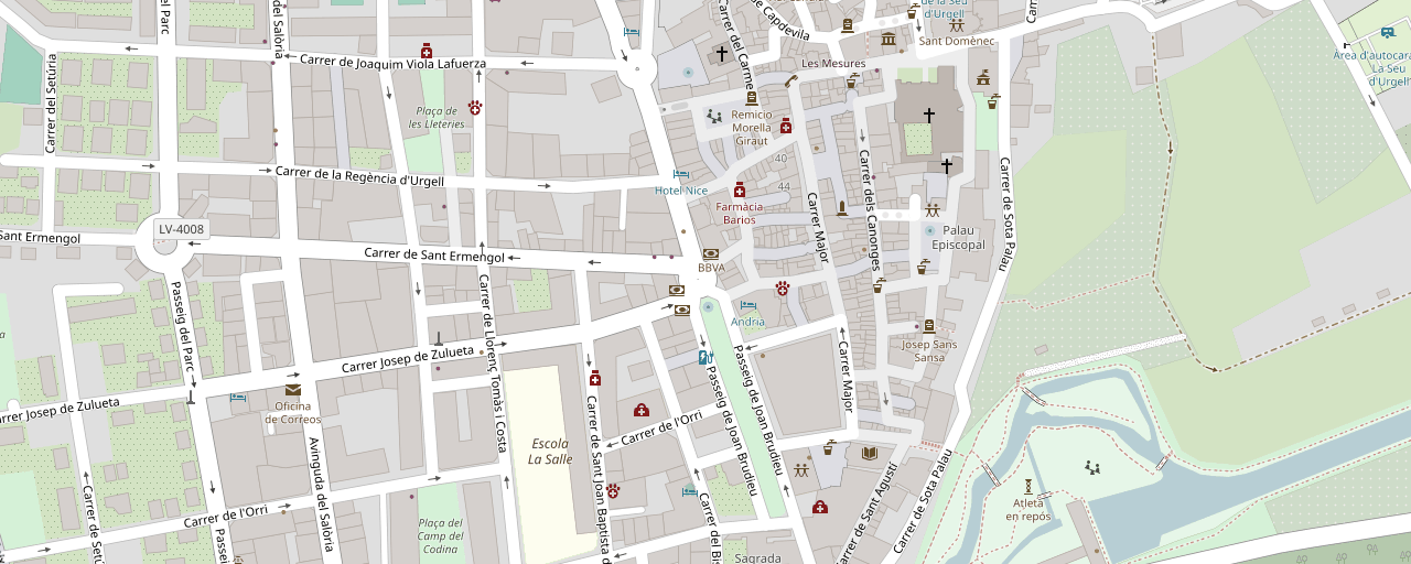 Mapa del Carrer de Sant Josep de Calassanç, 10, a la Seu d’Urgell. Obre Google Maps per arribar-hi